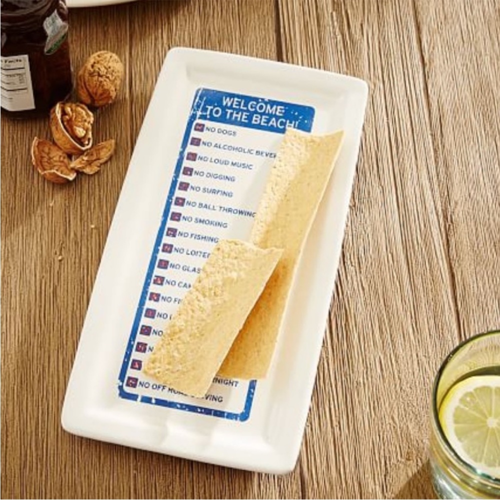 WEST ELM Welcome to the Beach Rectangular Serving Tray 🏖️